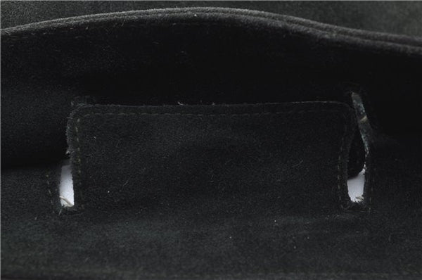 Authentic GUCCI Vintage Tote Hand Bag Suede Leather Green Junk 2831E