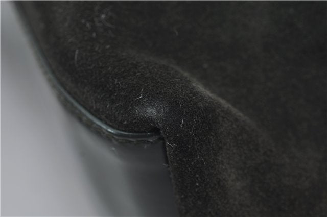 Authentic GUCCI Vintage Tote Hand Bag Suede Leather Green Junk 2831E