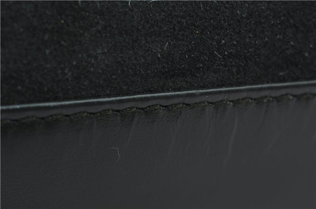 Authentic GUCCI Vintage Tote Hand Bag Suede Leather Green Junk 2831E