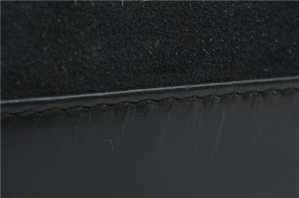 Authentic GUCCI Vintage Tote Hand Bag Suede Leather Green Junk 2831E