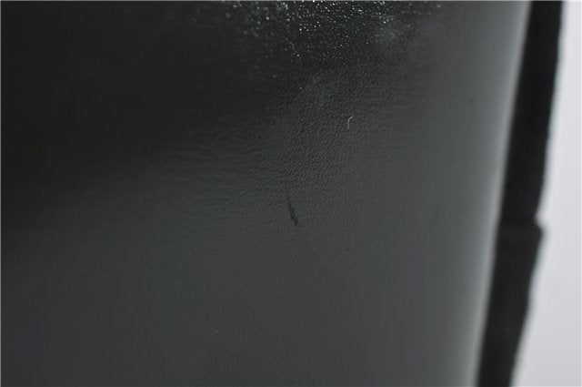 Authentic GUCCI Vintage Tote Hand Bag Suede Leather Green Junk 2831E