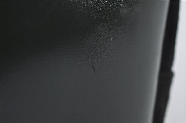 Authentic GUCCI Vintage Tote Hand Bag Suede Leather Green Junk 2831E