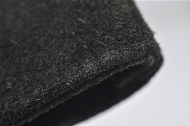 Authentic GUCCI Vintage Tote Hand Bag Suede Leather Green Junk 2831E