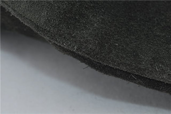 Authentic GUCCI Vintage Tote Hand Bag Suede Leather Green Junk 2831E