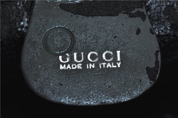 Authentic GUCCI Vintage Tote Hand Bag Suede Leather Green Junk 2831E