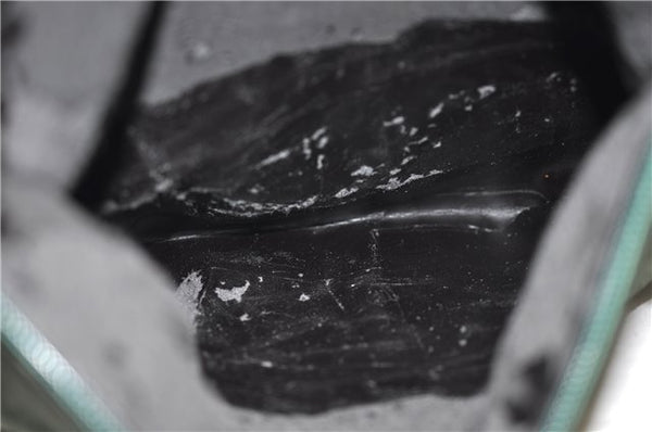 Authentic GUCCI Vintage Tote Hand Bag Suede Leather Green Junk 2831E