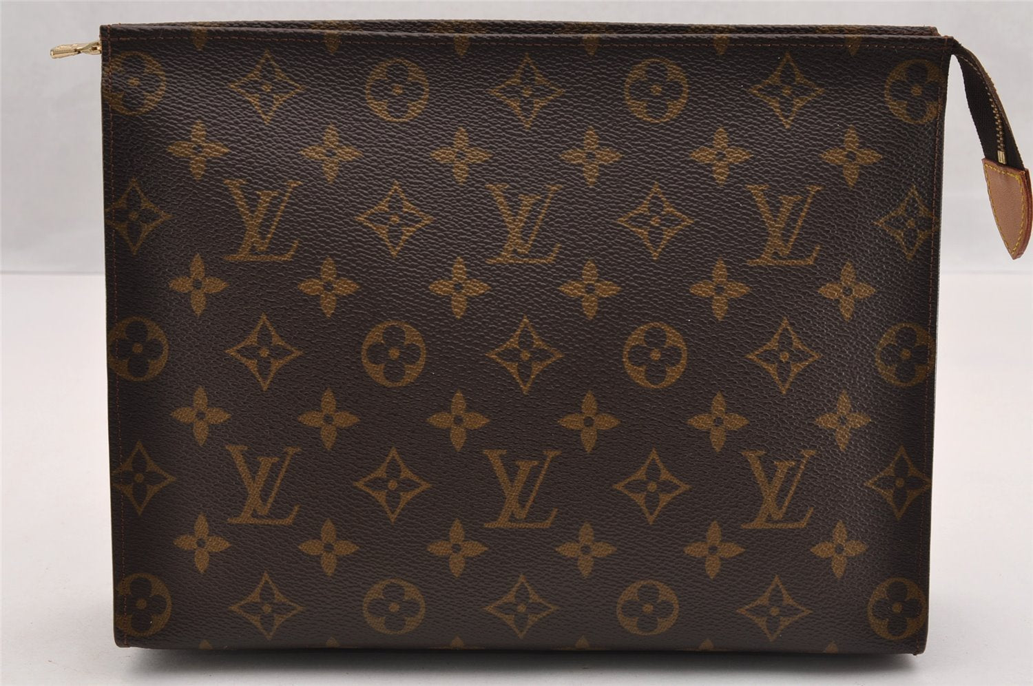 Auth Louis Vuitton Monogram Poche Toilette 26 Cosmetics Pouch Old Model LV 2831I