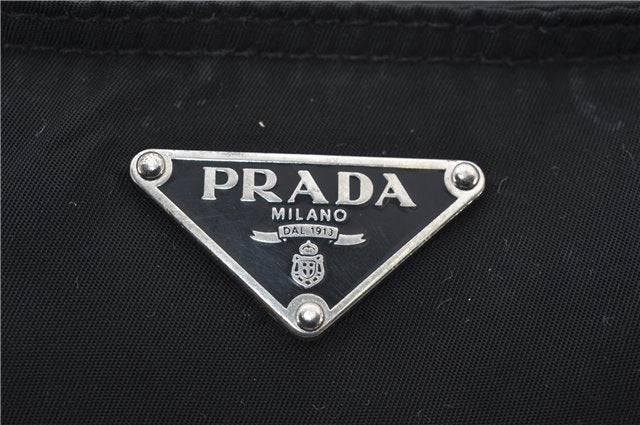 Authentic PRADA Nylon Vela Sport Leather Shoulder Cross Bag BT0175 Black 2832E