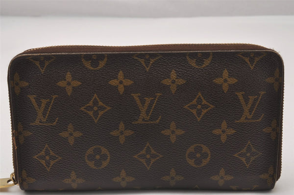 Authentic Louis Vuitton Monogram Zippy Organizer Wallet M60002 LV Junk 2832I