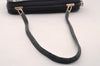 Authentic Christian Dior Trotter Shoulder Bag Canvas Leather Navy Blue CD 2833I