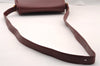 Authentic Cartier Must de Cartier Leather Shoulder Cross Bag Bordeaux Red 2835I