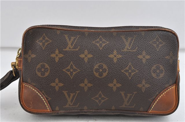 Auth Louis Vuitton Monogram Marly Dragonne PM Clutch Hand Bag M51827 LV 2836D
