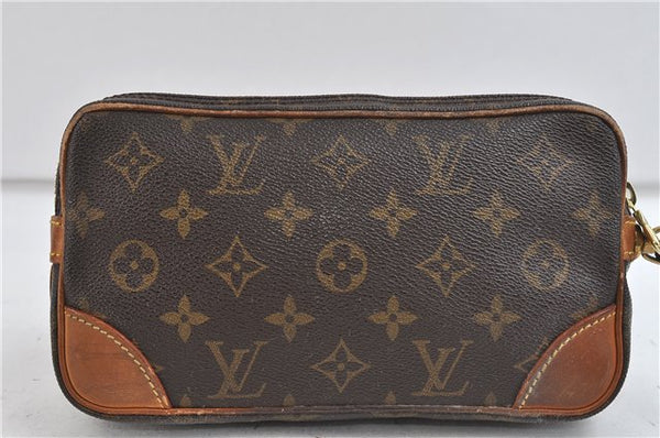Auth Louis Vuitton Monogram Marly Dragonne PM Clutch Hand Bag M51827 LV 2836D