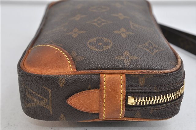 Auth Louis Vuitton Monogram Marly Dragonne PM Clutch Hand Bag M51827 LV 2836D