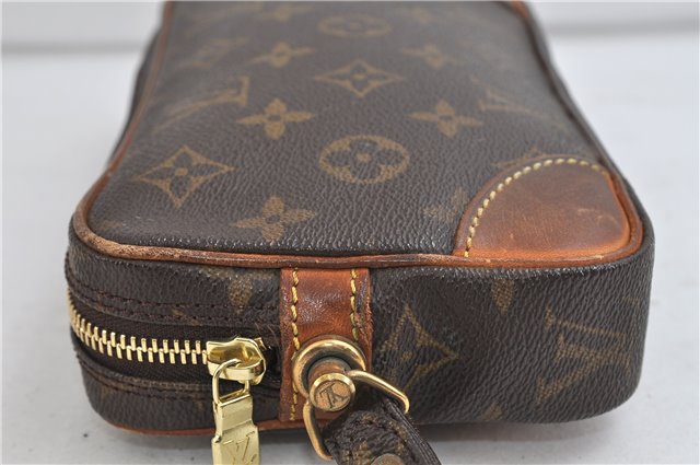 Auth Louis Vuitton Monogram Marly Dragonne PM Clutch Hand Bag M51827 LV 2836D