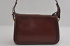 Authentic Cartier Must de Cartier Leather Shoulder Bag Bordeaux Red 2836I