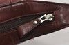 Authentic Cartier Must de Cartier Leather Shoulder Bag Bordeaux Red 2836I