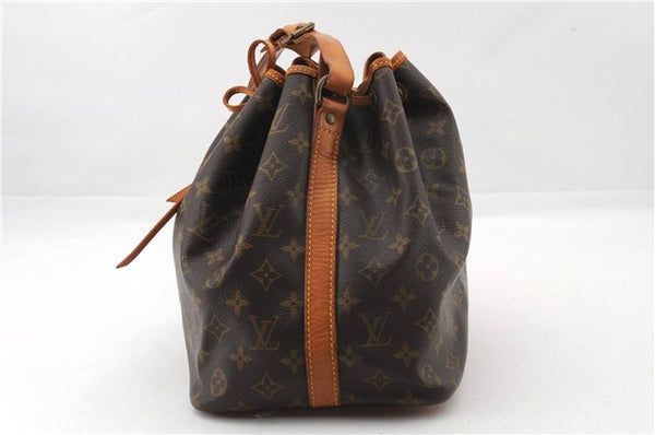 Authentic Louis Vuitton Monogram Petit Noe M42226 Shoulder Drawstring Bag 2837F