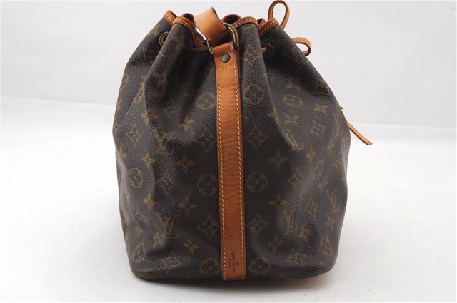 Authentic Louis Vuitton Monogram Petit Noe M42226 Shoulder Drawstring Bag 2837F