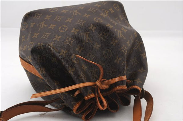 Authentic Louis Vuitton Monogram Petit Noe M42226 Shoulder Drawstring Bag 2837F