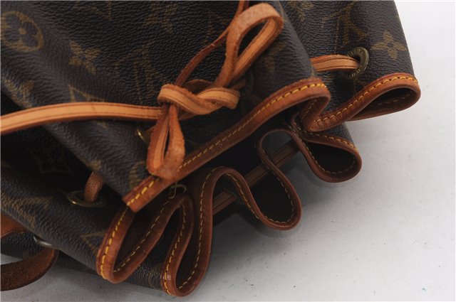 Authentic Louis Vuitton Monogram Petit Noe M42226 Shoulder Drawstring Bag 2837F