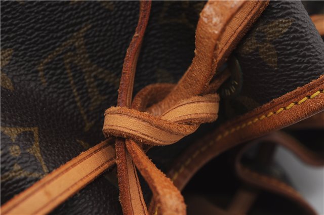 Authentic Louis Vuitton Monogram Petit Noe M42226 Shoulder Drawstring Bag 2837F