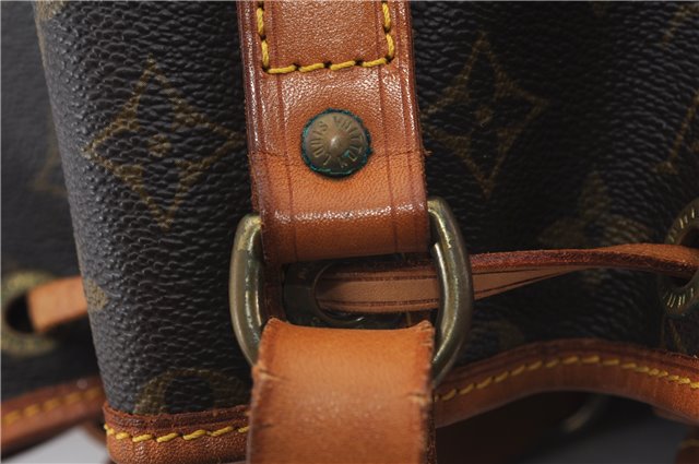 Authentic Louis Vuitton Monogram Petit Noe M42226 Shoulder Drawstring Bag 2837F