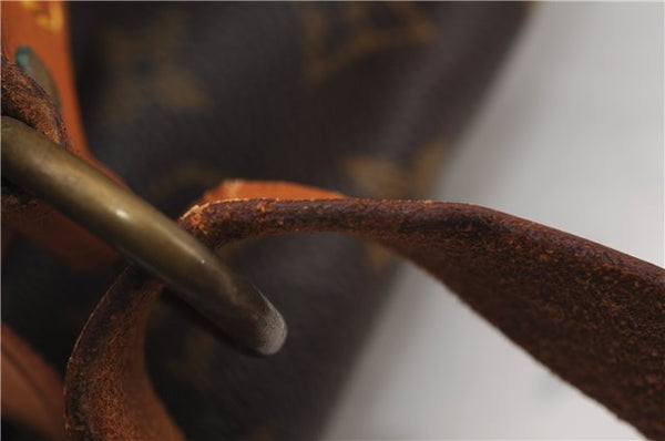 Authentic Louis Vuitton Monogram Petit Noe M42226 Shoulder Drawstring Bag 2837F