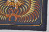 Authentic HERMES Petit Carre 40 Scarf "TIGRE ROYAL" Cashmere Silk Navy 2838I