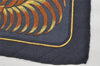 Authentic HERMES Petit Carre 40 Scarf "TIGRE ROYAL" Cashmere Silk Navy 2838I