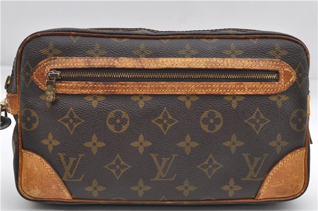Auth Louis Vuitton Monogram Marly Dragonne GM Clutch Hand Bag M51825 Junk 2839E
