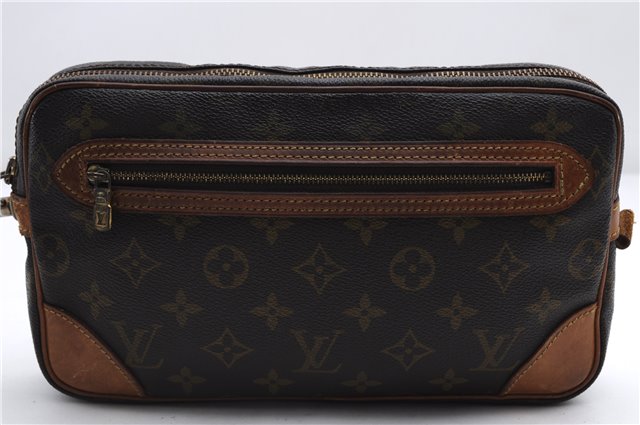 Auth Louis Vuitton Monogram Marly Dragonne GM Clutch Hand Bag M51825 LV 2840E