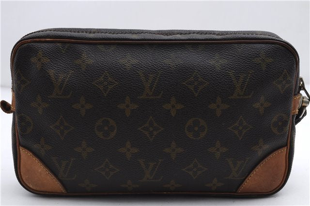 Auth Louis Vuitton Monogram Marly Dragonne GM Clutch Hand Bag M51825 LV 2840E