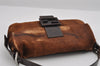 Authentic FENDI Mamma Baguette Shoulder Hand Bag Unborn Calf Leather Brown 2840I