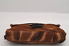 Authentic FENDI Mamma Baguette Shoulder Hand Bag Unborn Calf Leather Brown 2840I