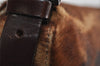 Authentic FENDI Mamma Baguette Shoulder Hand Bag Unborn Calf Leather Brown 2840I