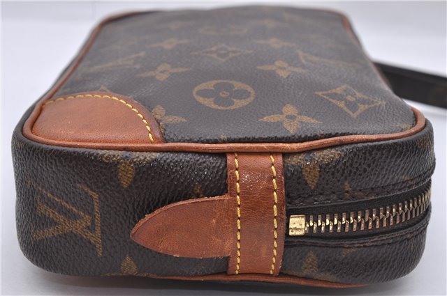 Auth Louis Vuitton Monogram Marly Dragonne PM Clutch Hand Bag M51827 LV 2842D