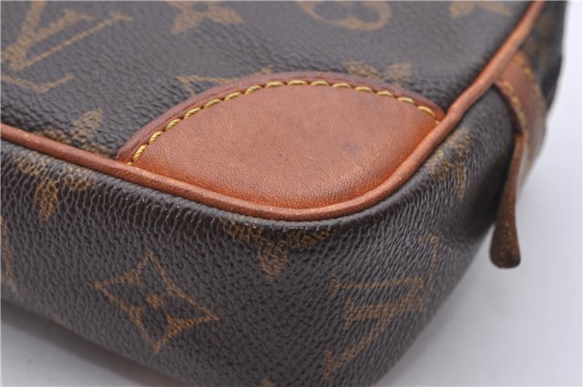 Auth Louis Vuitton Monogram Marly Dragonne PM Clutch Hand Bag M51827 LV 2842D