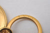 Authentic Louis Vuitton Porte Cles Maison Charm Key Ring Gold M65086 LV 2842I
