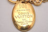 Authentic Louis Vuitton Porte Cles Maison Charm Key Ring Gold M65086 LV 2842I