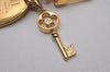 Authentic Louis Vuitton Porte Cles Maison Charm Key Ring Gold M65086 LV 2842I
