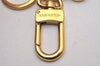 Authentic Louis Vuitton Porte Cles Maison Charm Key Ring Gold M65086 LV 2842I
