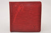 Authentic Louis Vuitton Epi Porte Billet Carte Credit Monnaie Wallet Red 2843I