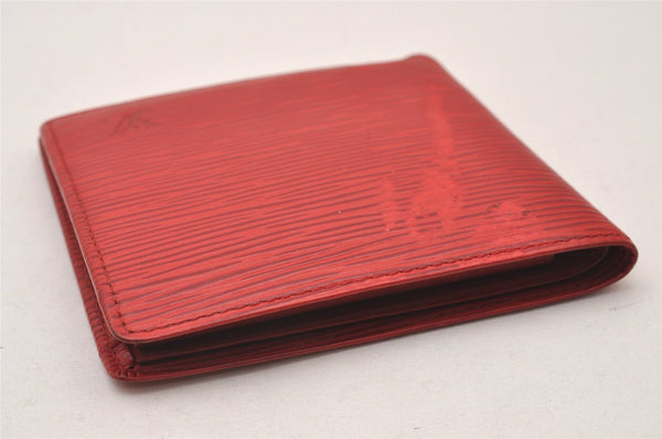 Authentic Louis Vuitton Epi Porte Billet Carte Credit Monnaie Wallet Red 2843I