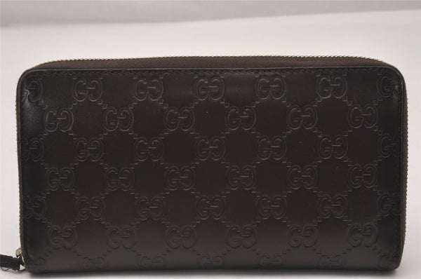 Authentic GUCCI Guccissima GG Leather Long Wallet Purse 233194 Brown 2844I