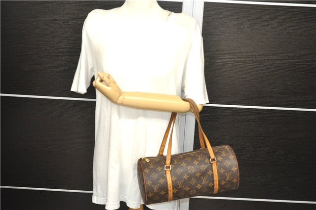 Authentic Louis Vuitton Monogram Papillon 30 Hand Bag M51385 LV 2845D
