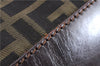 Authentic FENDI Zucca Vintage Tote Hand Bag Nylon Leather Brown 2845E