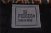 Authentic FENDI Zucca Vintage Tote Hand Bag Nylon Leather Brown 2845E