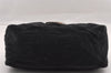 Authentic FENDI Mamma Baguette Shoulder Hand Bag Jersey Leather Black Junk 2845I