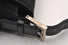 Authentic FENDI Mamma Baguette Shoulder Hand Bag Jersey Leather Black Junk 2845I